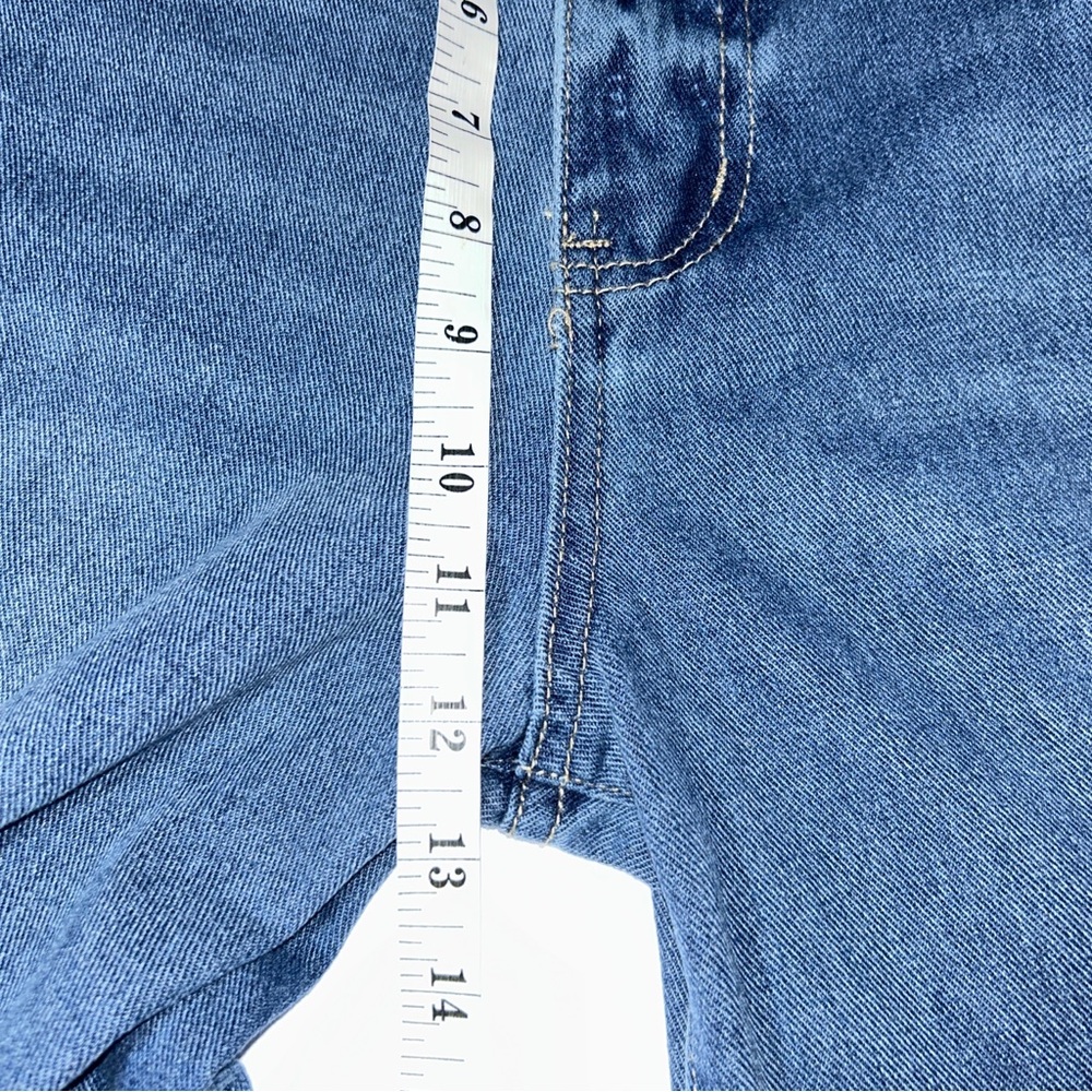 NWT URSIME Boho Patchwork Denim High Rise Retro Flare Jeans size 4XL - Picture 12 of 16